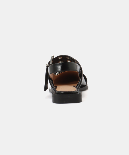 GANNI（ガニー）の「GANNI / ガニー Feminine Buckle Ballerina Naplack（サンダル・レディース・ブラック・38/37/36）」の5枚目の写真