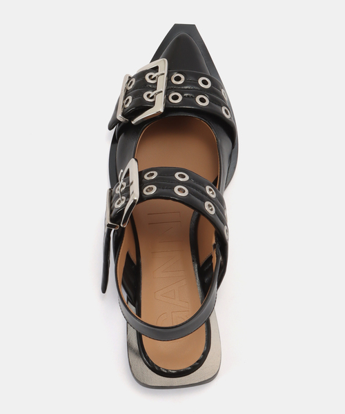GANNI（ガニー）の「GANNI / ガニー Feminine Buckle Ballerina Naplack（サンダル・レディース・ブラック・38/37/36）」の8枚目の写真