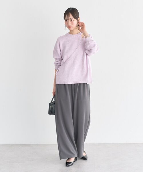 earth music&ecology(アースミュージックアンドエコロジー)の「リラックスベイカーパンツ(その他パンツ・レディース・ブラック/ホワイト系その他2/グレー/イエロー・FREE)」の19枚目の写真