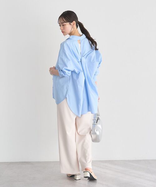 earth music&ecology（アースミュージックアンドエコロジー）の「リラックスベイカーパンツ（その他パンツ・レディース・ブラック/ホワイト系その他2/グレー/イエロー・FREE）」の5枚目の写真