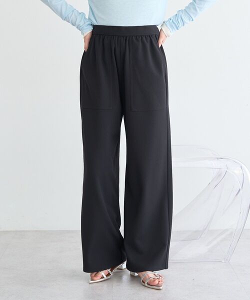 earth music&ecology（アースミュージックアンドエコロジー）の「リラックスベイカーパンツ（その他パンツ・レディース・ブラック/ホワイト系その他2/グレー/イエロー・FREE）」の6枚目の写真