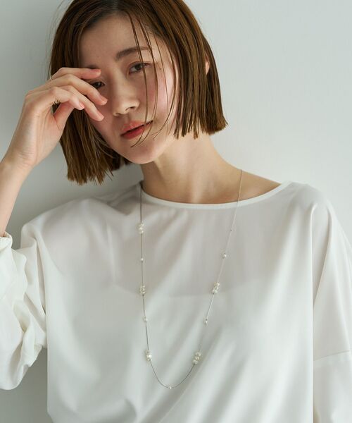 YECCA VECCA（イェッカヴェッカ）の「2wayボリューム袖ブラウス（シャツ/ブラウス・レディース・ピンクベージュ/オフホワイト/ネイビー/ストライプ・FREE）」の13枚目の写真