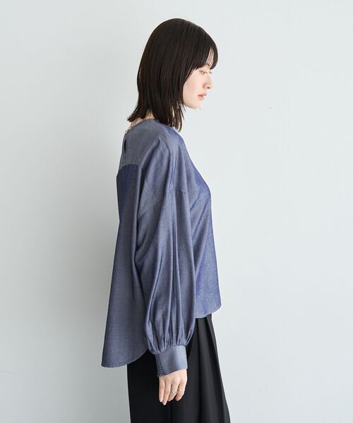 YECCA VECCA（イェッカヴェッカ）の「2wayボリューム袖ブラウス（シャツ/ブラウス・レディース・ピンクベージュ/オフホワイト/ネイビー/ストライプ・FREE）」の19枚目の写真
