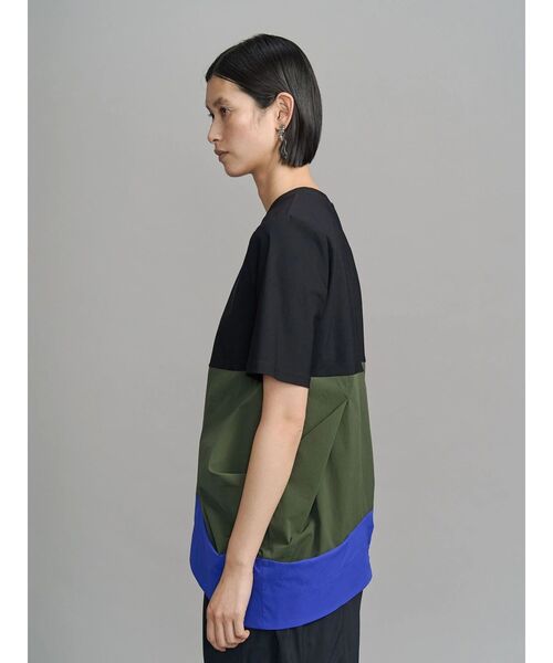 UN3D.（アンスリード）の「ROUND BOX COCOON T-SH / ラウンドボックスコクーンティーシャツ（Tシャツ/カットソー・レディース・グレー/ブラック/その他1/ホワイト・38/36）」の8枚目の写真