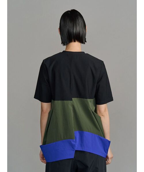 UN3D.（アンスリード）の「ROUND BOX COCOON T-SH / ラウンドボックスコクーンティーシャツ（Tシャツ/カットソー・レディース・グレー/ブラック/その他1/ホワイト・38/36）」の9枚目の写真