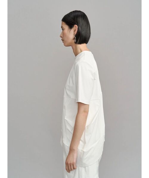 UN3D.（アンスリード）の「ROUND BOX COCOON T-SH / ラウンドボックスコクーンティーシャツ（Tシャツ/カットソー・レディース・グレー/ブラック/その他1/ホワイト・38/36）」の14枚目の写真