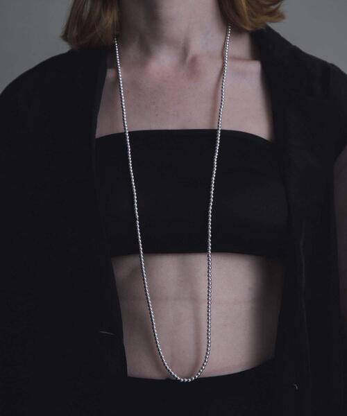 URBAN RESEARCH（アーバンリサーチ）の「decor『デコール』　HEMATITE 4MMBALL NECKLACE（ネックレス・レディース・シルバー・-）」の3枚目の写真