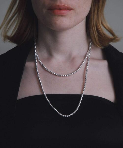 URBAN RESEARCH（アーバンリサーチ）の「decor『デコール』　HEMATITE 4MMBALL NECKLACE（ネックレス・レディース・シルバー・-）」の4枚目の写真