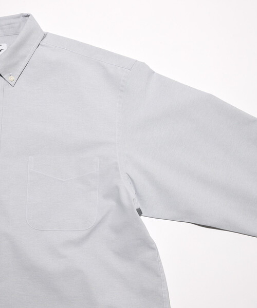 FREAK'S STORE（フリークスストア）の「AIRDRY HIGH TECHYARN オックスフォード ボタンダウンシャツ ロングスリーブ/エアドライ ポリエステル 長袖シャツ（シャツ/ブラウス・メンズ・ホワイト/グレー/サックスブルー/ブルー/グリーン/ダークグレー/その他9・SMALL/MEDIUM/LARGE）」の22枚目の写真