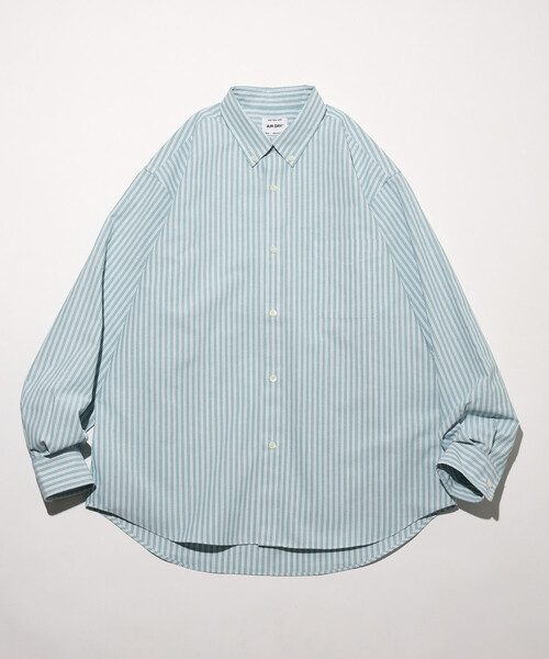 FREAK'S STORE（フリークスストア）の「AIRDRY HIGH TECHYARN オックスフォード ボタンダウンシャツ ロングスリーブ/エアドライ ポリエステル 長袖シャツ（シャツ/ブラウス・メンズ・ホワイト/グレー/サックスブルー/ブルー/グリーン/ダークグレー/その他9・SMALL/MEDIUM/LARGE）」の12枚目の写真