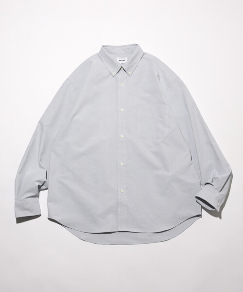 FREAK'S STORE（フリークスストア）の「AIRDRY HIGH TECHYARN オックスフォード ボタンダウンシャツ ロングスリーブ/エアドライ ポリエステル 長袖シャツ/吸水速乾/遮熱（シャツ/ブラウス・メンズ・ホワイト/グレー/サックスブルー/ブルー/グリーン/ダークグレー/その他9・SMALL/MEDIUM/LARGE）」の3枚目の写真