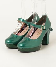 YOSUKE（ヨースケ）の「ヨースケYOSUKEウィメンズバック編み上げリボンメリージェーンストームパンプス4450022（パンプス）」