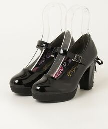 YOSUKE（ヨースケ）の「ヨースケYOSUKEウィメンズバック編み上げリボンメリージェーンストームパンプス4450022（パンプス）」