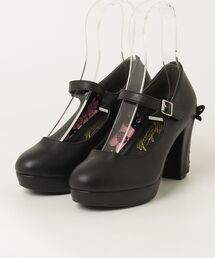 YOSUKE（ヨースケ）の「ヨースケYOSUKEウィメンズバック編み上げリボンメリージェーンストームパンプス4450022（パンプス）」