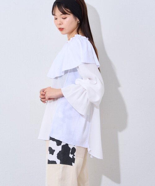 etsinta（エシンタ）の「【etsinta】サーマルBIGカラーリメイクtee（Tシャツ/カットソー・レディース・ホワイト/アイボリー・ONE SIZE）」の16枚目の写真