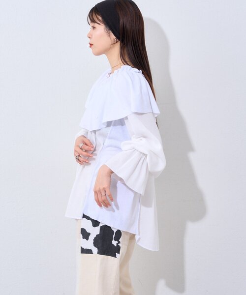 etsinta（エシンタ）の「【etsinta】サーマルBIGカラーリメイクtee（Tシャツ/カットソー・レディース・ホワイト/アイボリー・ONE SIZE）」の17枚目の写真