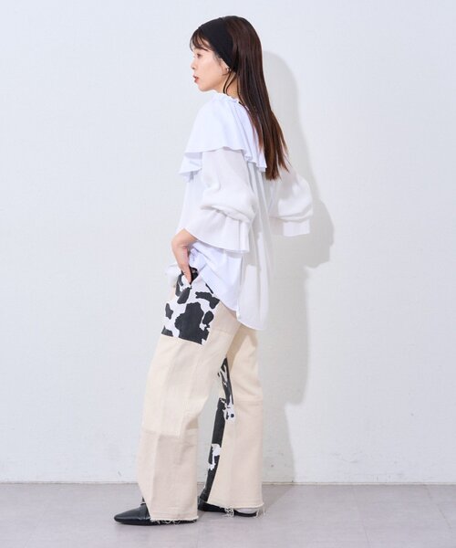 etsinta（エシンタ）の「【etsinta】サーマルBIGカラーリメイクtee（Tシャツ/カットソー・レディース・ホワイト/アイボリー・ONE SIZE）」の20枚目の写真