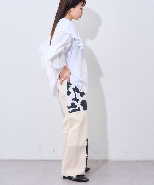 etsinta（エシンタ）の「【etsinta】サーマルBIGカラーリメイクtee（Tシャツ/カットソー・レディース・ホワイト/アイボリー・ONE SIZE）」の21枚目の写真