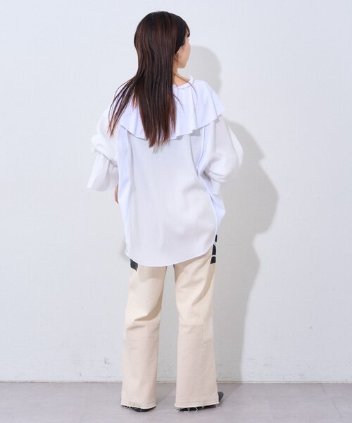 etsinta（エシンタ）の「【etsinta】サーマルBIGカラーリメイクtee（Tシャツ/カットソー・レディース・ホワイト/アイボリー・ONE SIZE）」の22枚目の写真