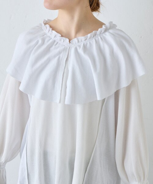 etsinta（エシンタ）の「【etsinta】サーマルBIGカラーリメイクtee（Tシャツ/カットソー・レディース・ホワイト/アイボリー・ONE SIZE）」の6枚目の写真