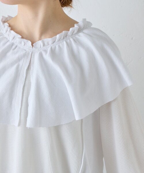 etsinta（エシンタ）の「【etsinta】サーマルBIGカラーリメイクtee（Tシャツ/カットソー・レディース・ホワイト/アイボリー・ONE SIZE）」の7枚目の写真