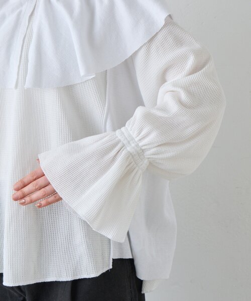 etsinta（エシンタ）の「【etsinta】サーマルBIGカラーリメイクtee（Tシャツ/カットソー・レディース・ホワイト/アイボリー・ONE SIZE）」の8枚目の写真