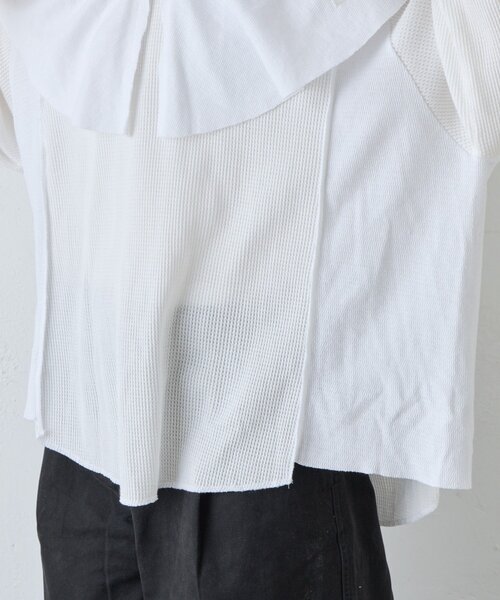 etsinta（エシンタ）の「【etsinta】サーマルBIGカラーリメイクtee（Tシャツ/カットソー・レディース・ホワイト/アイボリー・ONE SIZE）」の10枚目の写真