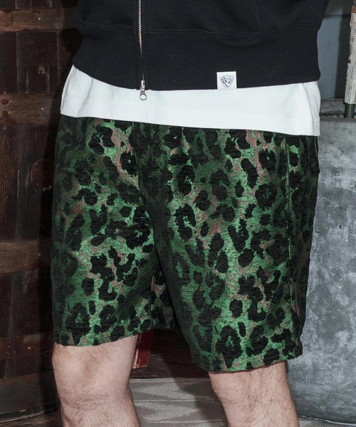 No Rain No Rainbow(ノーレインノーレインボー)の「mp14814-leopard pattern gobelin shorts ショートパンツ(NR26S-06)(その他パンツ・メンズ・グレー/ブラウン/グリーン・XL/L/M/S)」の19枚目の写真