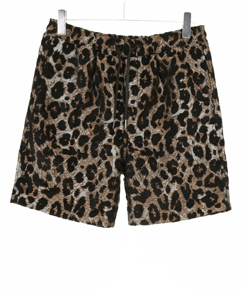 No Rain No Rainbow(ノーレインノーレインボー)の「mp14814-leopard pattern gobelin shorts ショートパンツ(NR26S-06)(その他パンツ・メンズ・グレー/ブラウン/グリーン・XL/L/M/S)」の9枚目の写真