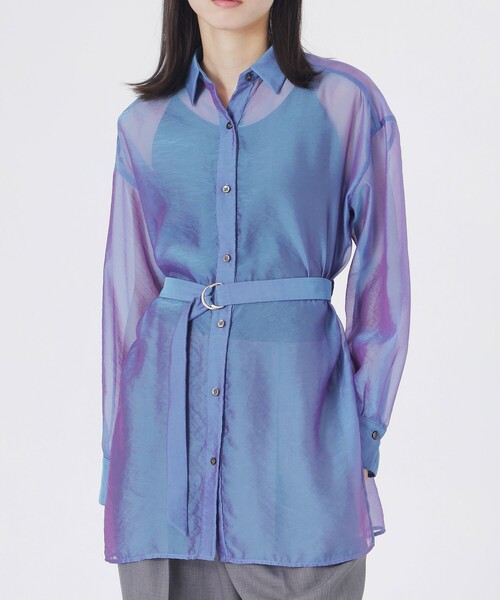 LOVELESS（ラブレス）の「シャンブルシアーシャツ（シャツ/ブラウス・レディース・ブルー系その他3・36）」の2枚目の写真