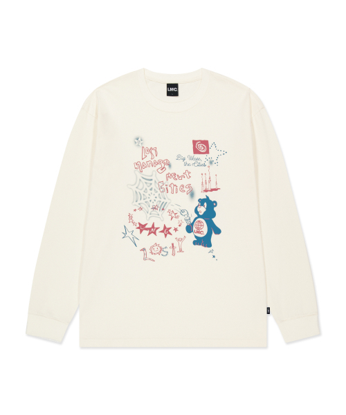 LMCの「DOODLE BEAR COLLAGE LONG SLV TEE ivory(Tシャツ/カットソー・レディース・その他・X-LARGE/LARGE/MEDIUM/SMALL)」の1枚目の写真
