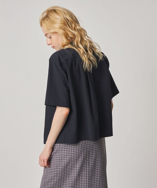 Steven Alan(スティーブンアラン)の「<Steven Alan>コットン ショートスリーブ シャツ(シャツ/ブラウス・レディース・ネイビー/ダークブラウン・M/S)」の4枚目の写真