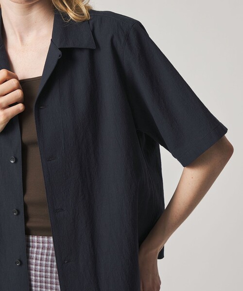 Steven Alan(スティーブンアラン)の「<Steven Alan>コットン ショートスリーブ シャツ(シャツ/ブラウス・レディース・ネイビー/ダークブラウン・M/S)」の5枚目の写真