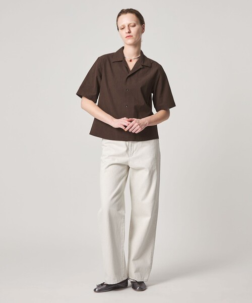 Steven Alan(スティーブンアラン)の「<Steven Alan>コットン ショートスリーブ シャツ(シャツ/ブラウス・レディース・ネイビー/ダークブラウン・M/S)」の19枚目の写真