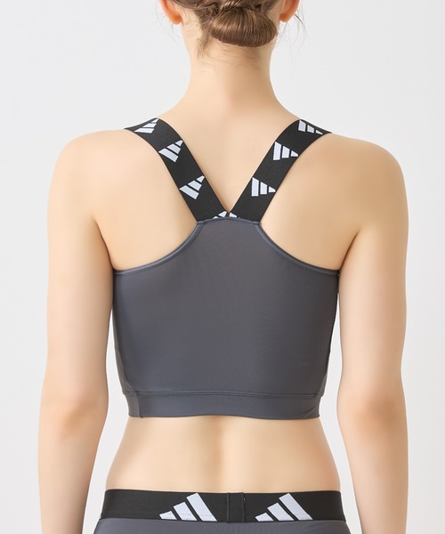adidas(アディダス)の「adidas/アディダス スポーツブラ 接触冷感(スポーツブラ・レディース・ブラック/チャコールグレー・LARGE/MEDIUM)」の4枚目の写真