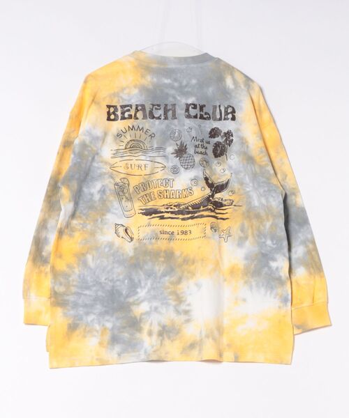 CUBE SUGAR(キューブシュガー)の「CUBE SUGAR/キューブシュガー 16/-OE 天竺 タイダイ バックプリント クルーPO(Tシャツ/カットソー・レディース・ブルー/イエロー/パープル・FREE)」の4枚目の写真