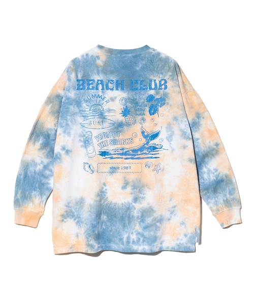 CUBE SUGAR(キューブシュガー)の「CUBE SUGAR/キューブシュガー 16/-OE 天竺 タイダイ バックプリント クルーPO(Tシャツ/カットソー・レディース・ブルー/イエロー/パープル・FREE)」の16枚目の写真