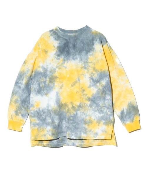 CUBE SUGAR(キューブシュガー)の「CUBE SUGAR/キューブシュガー 16/-OE 天竺 タイダイ バックプリント クルーPO(Tシャツ/カットソー・レディース・ブルー/イエロー/パープル・FREE)」の17枚目の写真