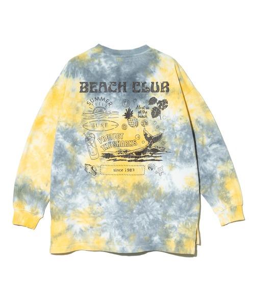 CUBE SUGAR(キューブシュガー)の「CUBE SUGAR/キューブシュガー 16/-OE 天竺 タイダイ バックプリント クルーPO(Tシャツ/カットソー・レディース・ブルー/イエロー/パープル・FREE)」の18枚目の写真