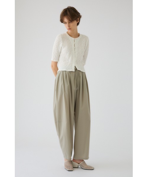 RIM.ARK（リムアーク）の「【PRE ORDER】Shirring lace compact tops シャーリングレース コンパクト トップス（ニット/セーター・レディース・ホワイト/ブラック・FREE）」の16枚目の写真