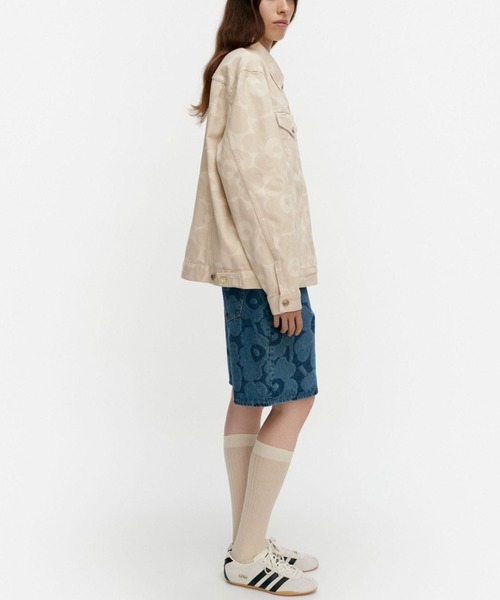 marimekko（マリメッコ）の「【Maridenim】 Murros Unikko / Coat（デニムジャケット・レディース・ホワイト・X-SMALL/SMALL/MEDIUM/LARGE/XX-SMALL）」の2枚目の写真