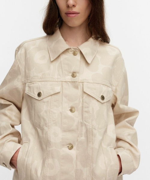 marimekko（マリメッコ）の「【Maridenim】 Murros Unikko / Coat（デニムジャケット・レディース・ホワイト・X-SMALL/SMALL/MEDIUM/LARGE/XX-SMALL）」の4枚目の写真