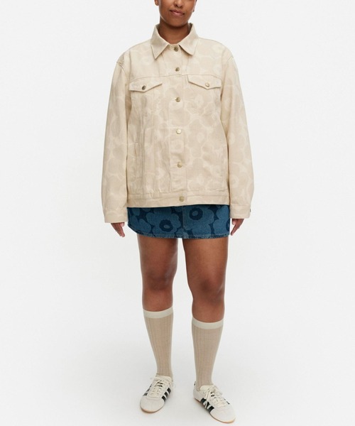 marimekko（マリメッコ）の「【Maridenim】 Murros Unikko / Coat（デニムジャケット・レディース・ホワイト・X-SMALL/SMALL/MEDIUM/LARGE/XX-SMALL）」の5枚目の写真