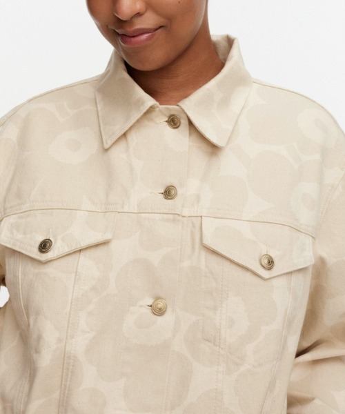 marimekko（マリメッコ）の「【Maridenim】 Murros Unikko / Coat（デニムジャケット・レディース・ホワイト・X-SMALL/SMALL/MEDIUM/LARGE/XX-SMALL）」の8枚目の写真