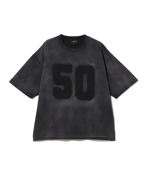 BEAMS（ビームス）の「フェード ナンバリング Tシャツ【ワイドショートフィット】（Tシャツ/カットソー・メンズ・ネイビー/ブラック・L/M/S/XL）」の2枚目の写真
