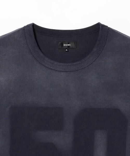 BEAMS（ビームス）の「フェード ナンバリング Tシャツ【ワイドショートフィット】（Tシャツ/カットソー・メンズ・ネイビー/ブラック・L/M/S/XL）」の3枚目の写真