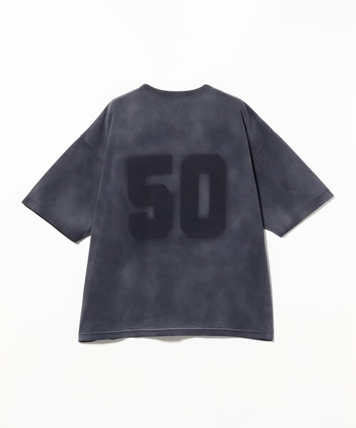BEAMS（ビームス）の「フェード ナンバリング Tシャツ【ワイドショートフィット】（Tシャツ/カットソー・メンズ・ネイビー/ブラック・L/M/S/XL）」の4枚目の写真