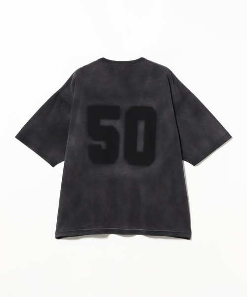 BEAMS（ビームス）の「フェード ナンバリング Tシャツ【ワイドショートフィット】（Tシャツ/カットソー・メンズ・ネイビー/ブラック・L/M/S/XL）」の7枚目の写真