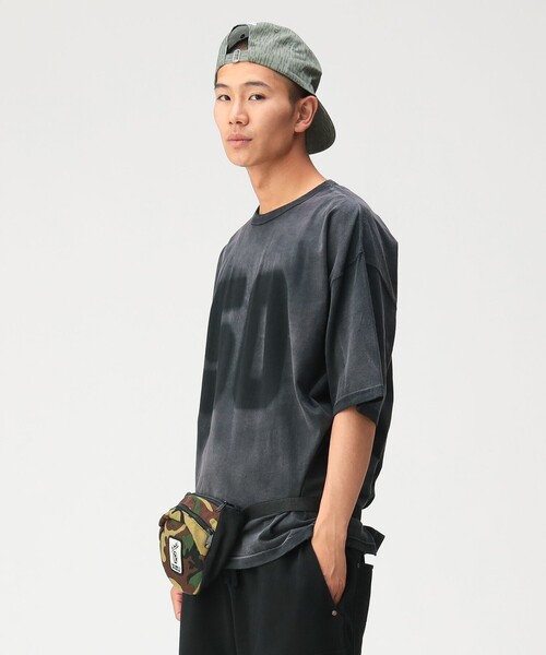 BEAMS(ビームス)の「フェード ナンバリング Tシャツ【ワイドショートフィット】(Tシャツ/カットソー・メンズ・ネイビー/ブラック・L/M/S/XL)」の9枚目の写真