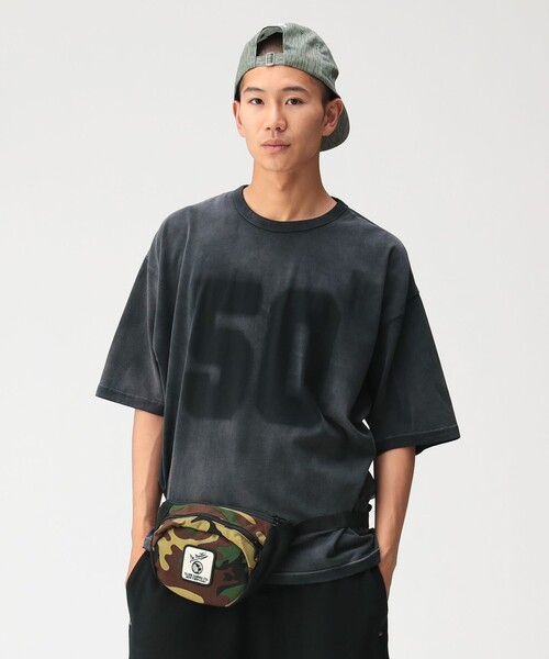 BEAMS(ビームス)の「フェード ナンバリング Tシャツ【ワイドショートフィット】(Tシャツ/カットソー・メンズ・ネイビー/ブラック・L/M/S/XL)」の3枚目の写真